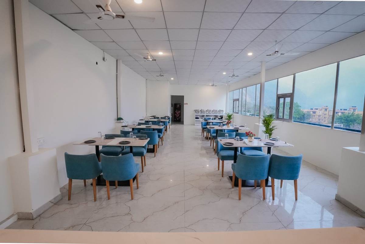 Dining hall at Alpine Retreat, Tapovan